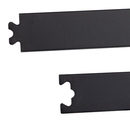 Sliding door track set, carbon steel, black, 200cm