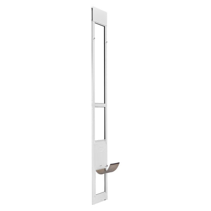 Sliding Glass Dog Door Insert, 91–96 in, Locking, Aluminum Frame