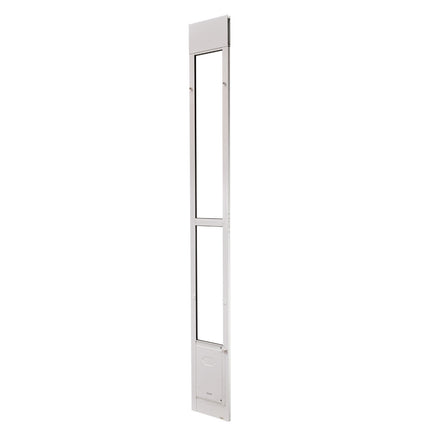 Sliding Glass Dog Door Insert, 91–96 in, Locking, Aluminum Frame