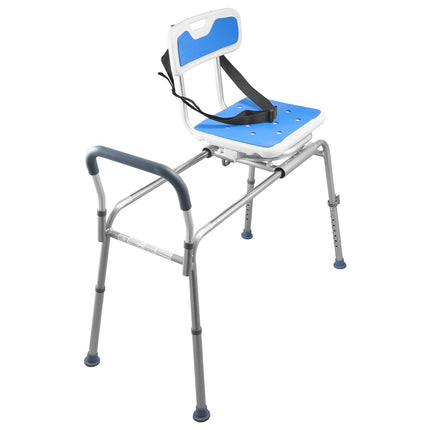 Sliding Tub Transfer Bench, Swivel Seat, 400 lb Capacity