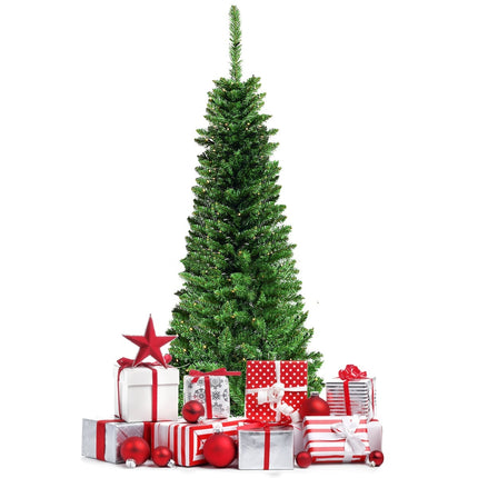 Slim 135cm Artificial Christmas Tree with LED Lights