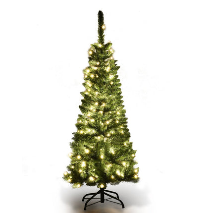 Slim 135cm Artificial Christmas Tree with LED Lights