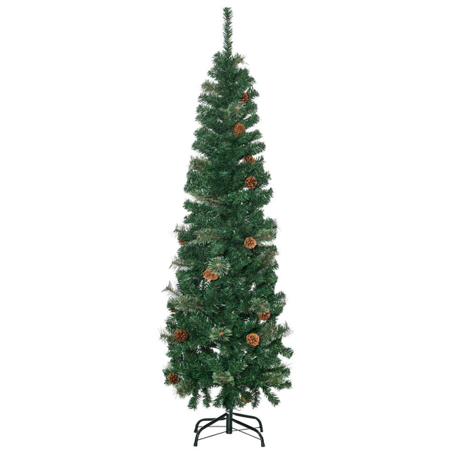 Slim Artificial Christmas Tree, 165 cm, Green, Indoor Use