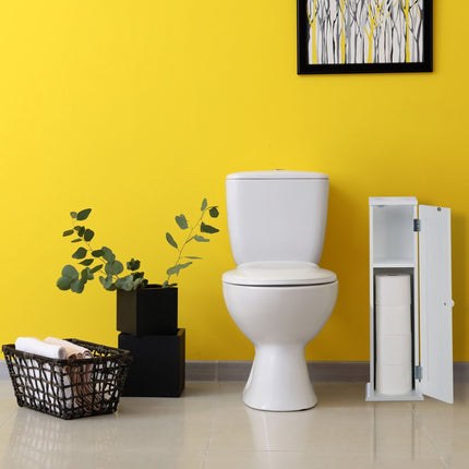 Slim toilet cabinet with 2 shelves