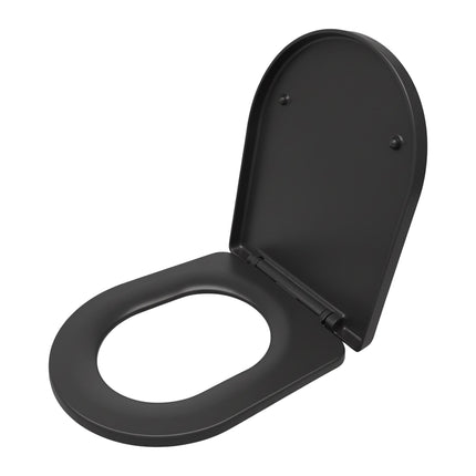 Slow-Close Duroplast Toilet Seat, Removable, Universal Fit