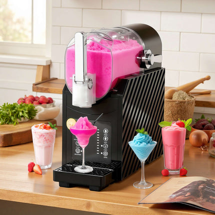 Slush Machine, Fast Cooling, 2.4L Capacity, Black