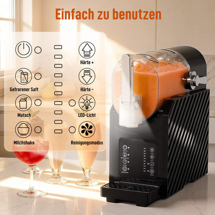 Slush Machine, Fast Cooling, 2.4L Capacity, Black