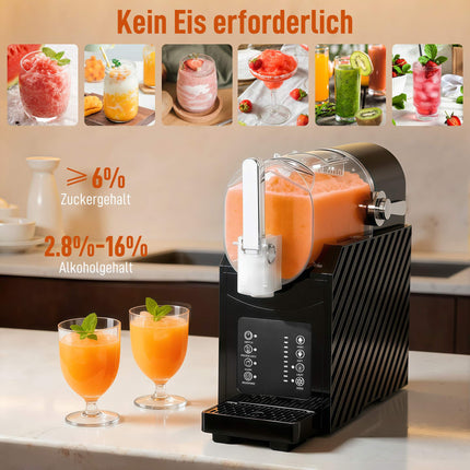 Slush Machine, Fast Cooling, 2.4L Capacity, Black