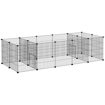 Small animal cage with 18 steel panels for guinea pigs