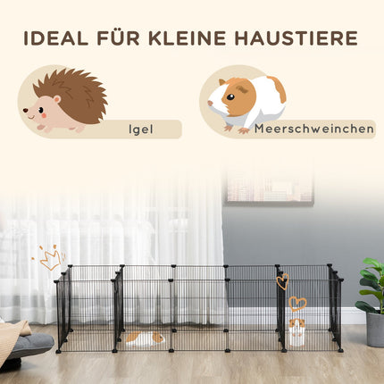 Small animal cage with 18 steel panels for guinea pigs