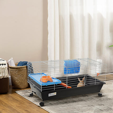 Rollable small animal cage, complete starter set, 89x44x43 Cm