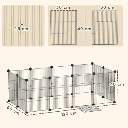 Small Animal Cage with Waterproof Liner, Steel Frame