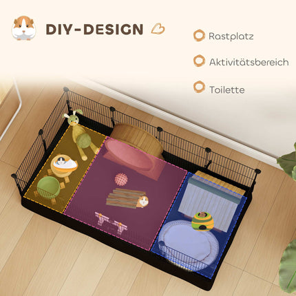 Small Animal Cage with Waterproof Liner, Steel Frame