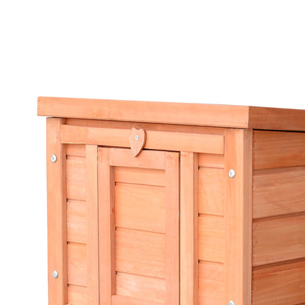 Small Animal House with Ramp, Weatherproof Wood, Green