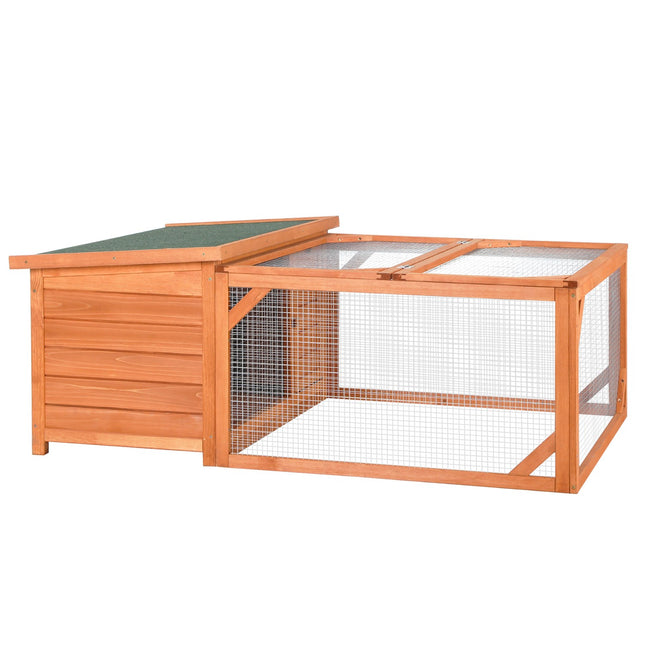 Outdoor Rabbit Cage - Weatherproof Spruce, Opening Roof, 125.5x100x49cm