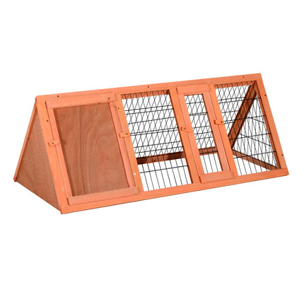 Guinea pig enclosure with run, 118x50x45 cm, Triangular orange