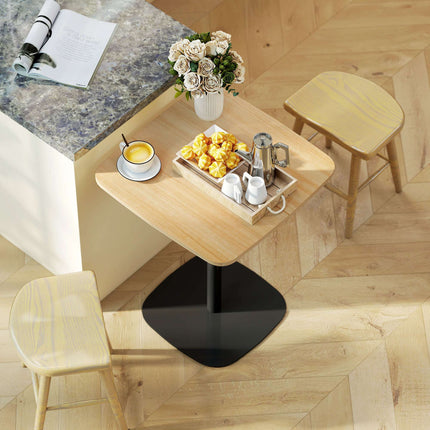 Small Dining Table, 60 cm Square, MDF Top, Steel Base