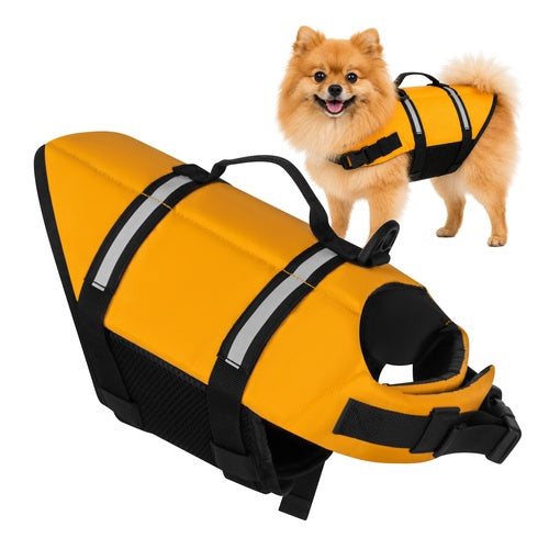 Small Dog Life Jacket, Reflective, 4-7 kg, Yellow