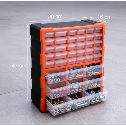 Small Parts Organizer Box with 39 Drawers