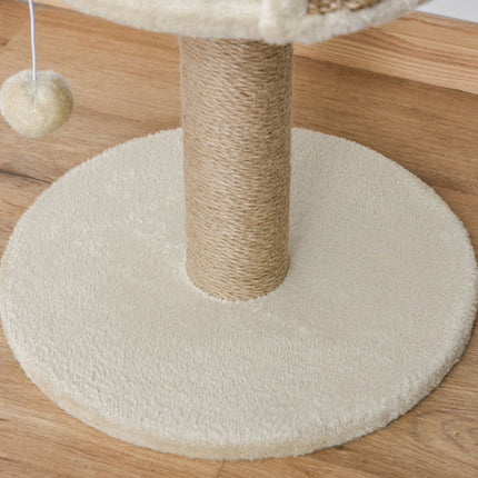 Cat scratching post with jute and play ball, 49 cm