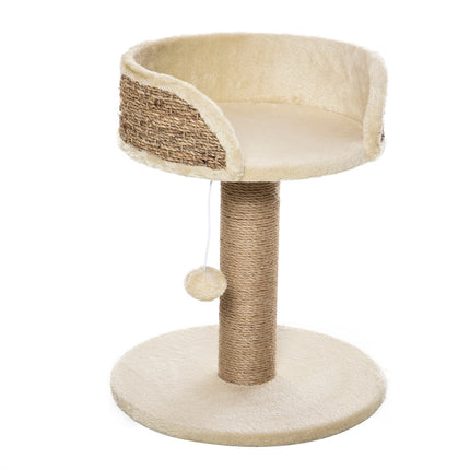 Cat scratching post with jute and play ball, 49 cm