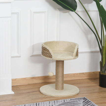 Cat scratching post with jute and play ball, 49 cm
