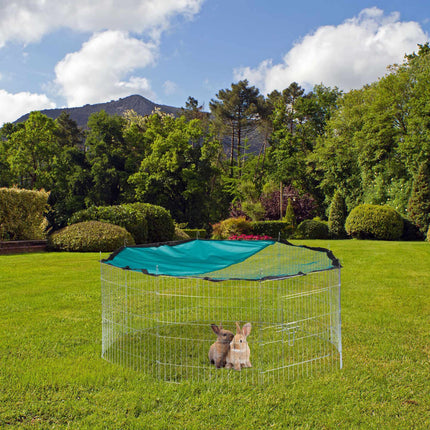 Small animal pen with protective net and bottom