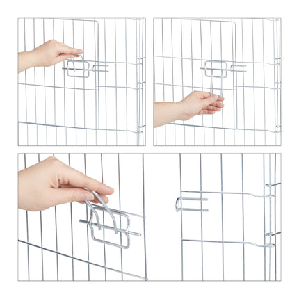 Small animal pen with protective net and bottom