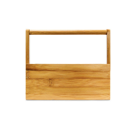 Small bamboo storage with carrying handle