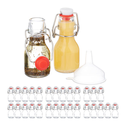 Small bottles with swing top set