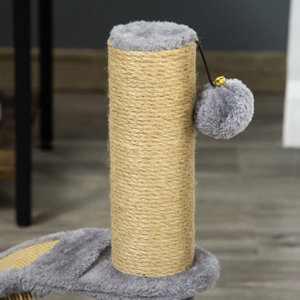 Cat Scratching Post, Gray - Includes massage board and cushion