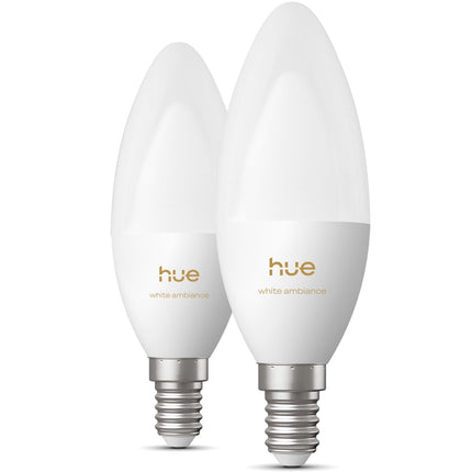 Smart E14 Candle Bulbs, White Ambiance, 2-Pack