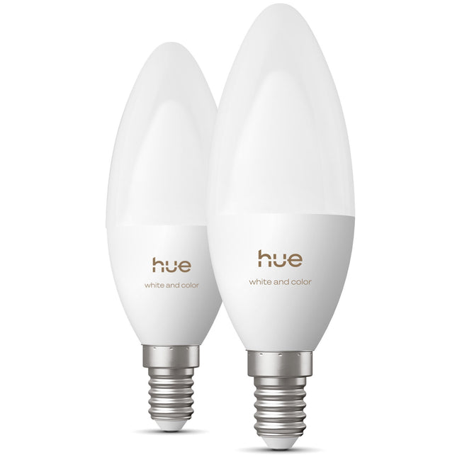 Smart E14 Kron Light Bulbs, White & Color, 2-Pack