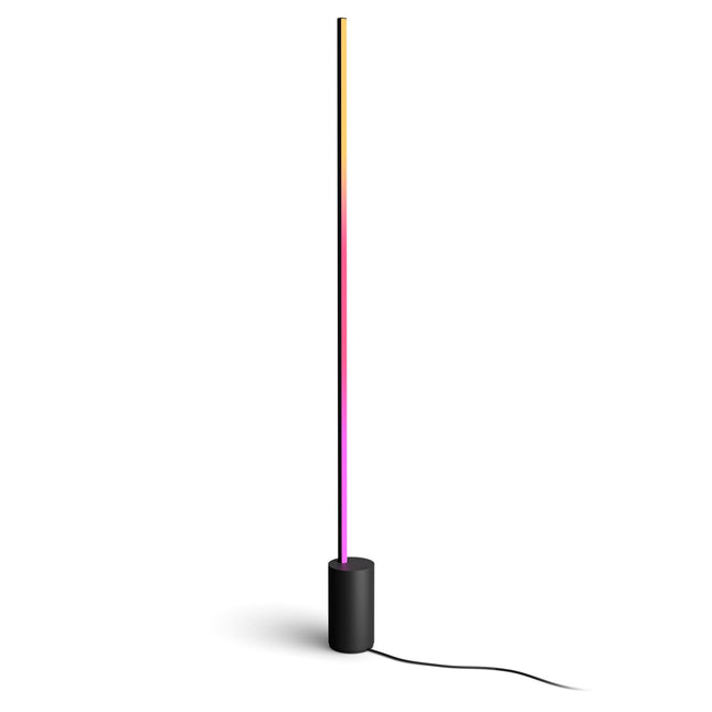 Smart Floor Lamp with Gradient Color Lighting, Black