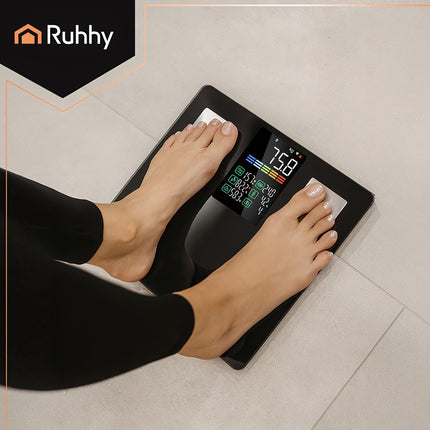 Smart LCD Bathroom Scale, Black, 226kg Capacity