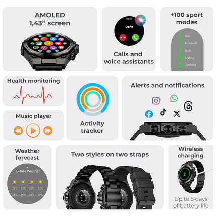 Smartwatch Titanium - Black