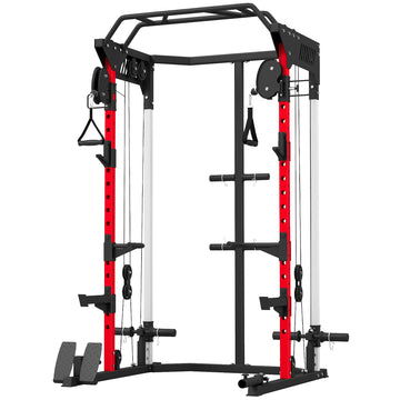 Smith Machine Power Cage with Adjustable Cable System