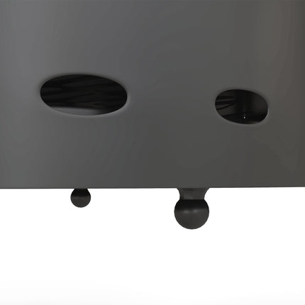 Smoke-Free Fire Pit, Metal, Spark Guard, 38x27 cm, Dark Grey