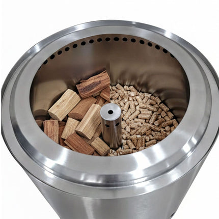 Smoke-Free Stainless Steel Fire Bowl, 38 cm