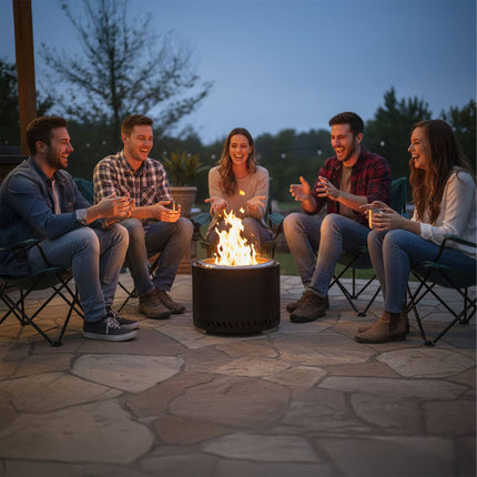 Smokeless Fire Pit, Stainless Steel, 49.5 cm
