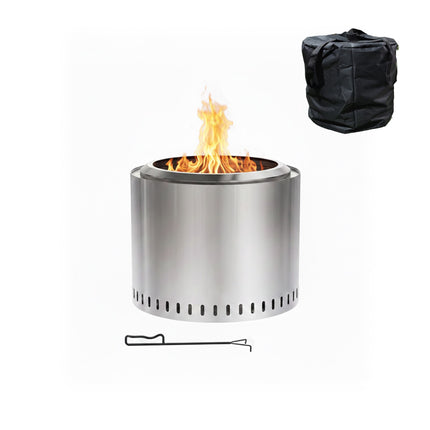 Smokeless Stainless Steel Fire Bowl, 40 x 49 cm