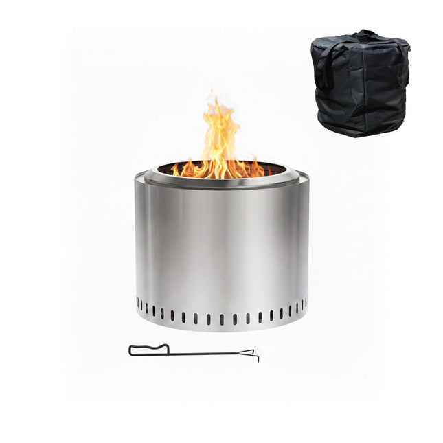 Smokeless Stainless Steel Fire Bowl, 40 x 49 cm