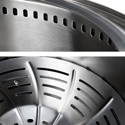 Smokeless Stainless Steel Fire Pit, 49 cm