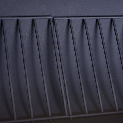 Charcoal grill with smoker and double chambers