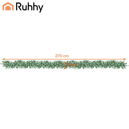 Snow-Covered Christmas Garland, 270cm, Flexible PVC