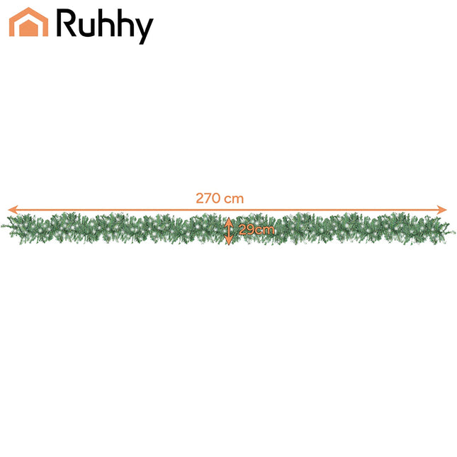 Snow-Covered Christmas Garland, 270cm, Flexible PVC
