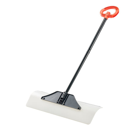 Snow Pusher Shovel, 30-Inch HDPE Blade, Metal Edge