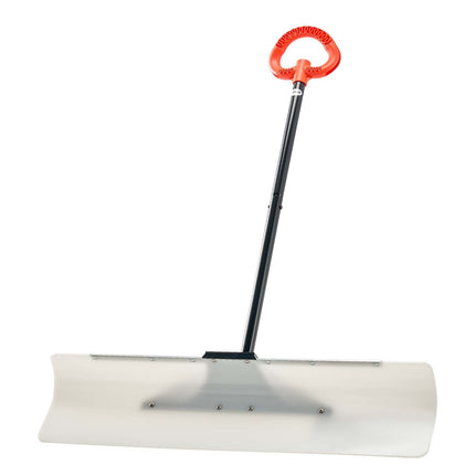Snow Pusher Shovel, 36-Inch HDPE Blade, Metal Edge