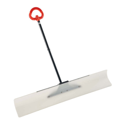 Snow Pusher Shovel, 48-Inch HDPE Blade, Metal Edge