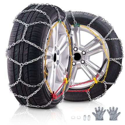 Snow Tire Chains, Manganese Steel Cable, 2-Pack